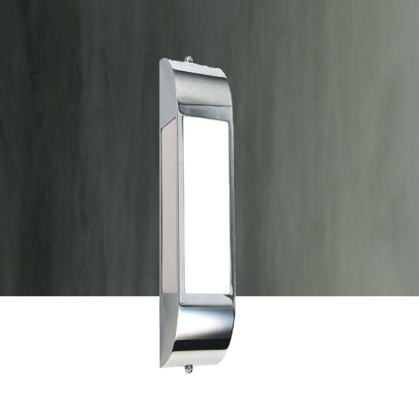 Arandela Interna Camarim Cromada Acrílico Policarbonato Decorativa 9x40 Golden Art E-27 P389 Corredores e Salas