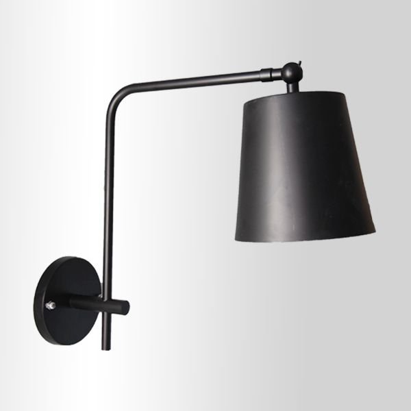 Arandela Interna Colorida Cúpula Preta Alumínio Inox Interruptor 33x25 Mazza Golden Art E-27 P669 Quartos e Salas