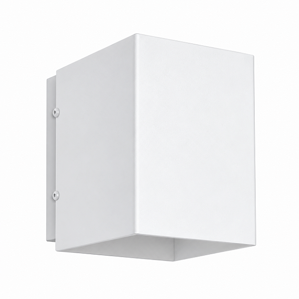 Arandela Caixa Alumínio Decorativo Branco 10x14cm Golden Art 1x Lâmpada E27 Bivolt P741 Quartos e Banheiros