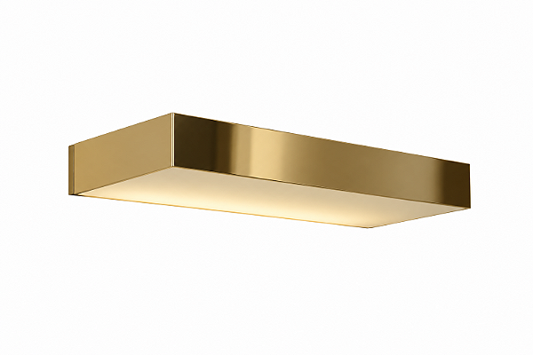 Arandela Interna Aço Inox Quadrada Slim Branca 20x20 Golden Art Halógena P743 Corredores e Salas