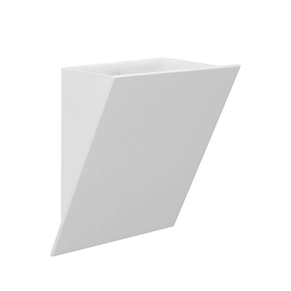 Arandela Teck Decorativa Alumínio Branco 15x12cm Golden Art 1x G9 Halopin Bivolt P746 Banheiros e Quartos