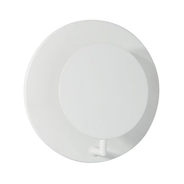 Arandela Espelho Redonda Decorativa Ferro Branco Ø20cm Golden Art 1x G9 Halopin Bivolt P841 Espelhos e Banheiros