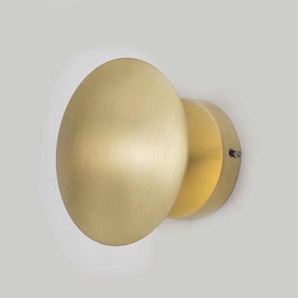 Arandela Interna Oval Dourada Alumínio Ajustável Luz Indireta Ø15 Golden Art G9 P917 Escritórios e Salas.