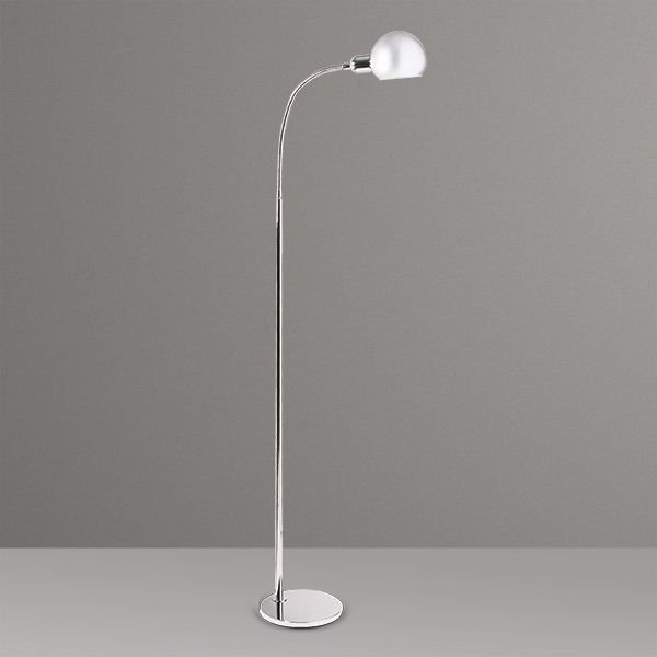 Coluna Luminária de Chão Alumínio Cromada Haste Flexível Bivolt 1,35m de Altura Zara Golden Art E-27 C667 Salas e Hall