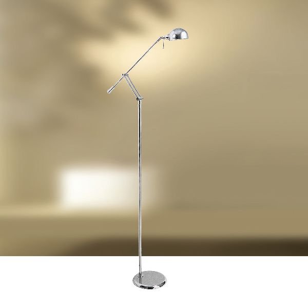 Coluna Luminária de Chão Articulada Alumínio Cromado Bivolt 1,30m de Altura Danny Golden Art G9 C685 Salas e Hall