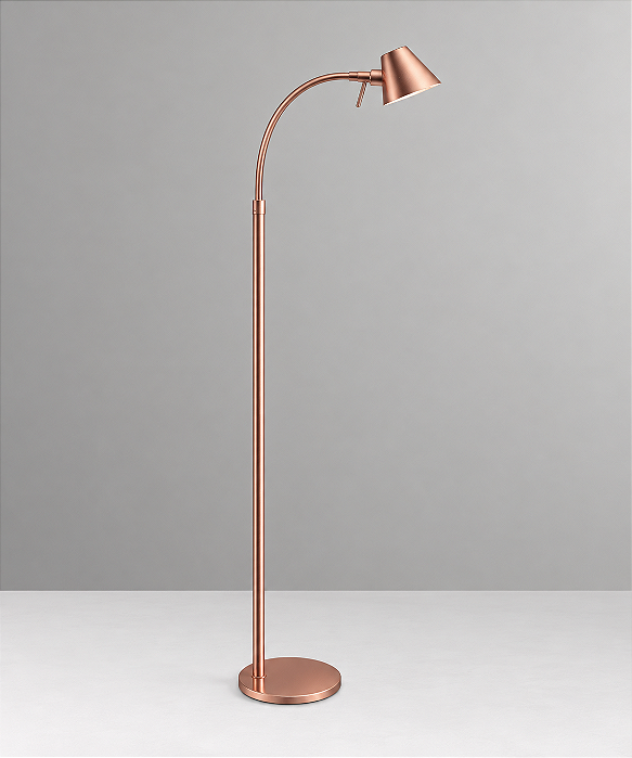 Coluna Luminária de Chão Haste Flexível Cromada Calha Bivolt 1,35m de Altura Millus Golden Art G9 C699 Salas e Hall
