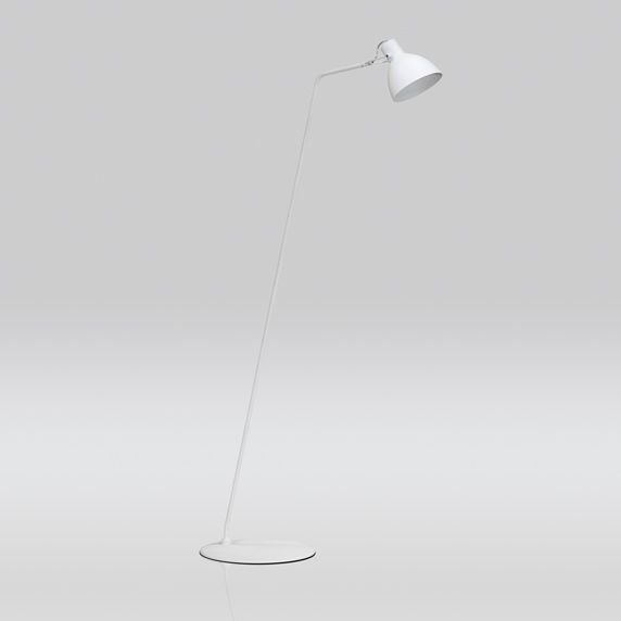 Coluna Seed Inclinada Cupula Sino Metal Branco 130x30cm Golden Art 1x Lâmpada E27 Bivolt C893 Salas e Quartos