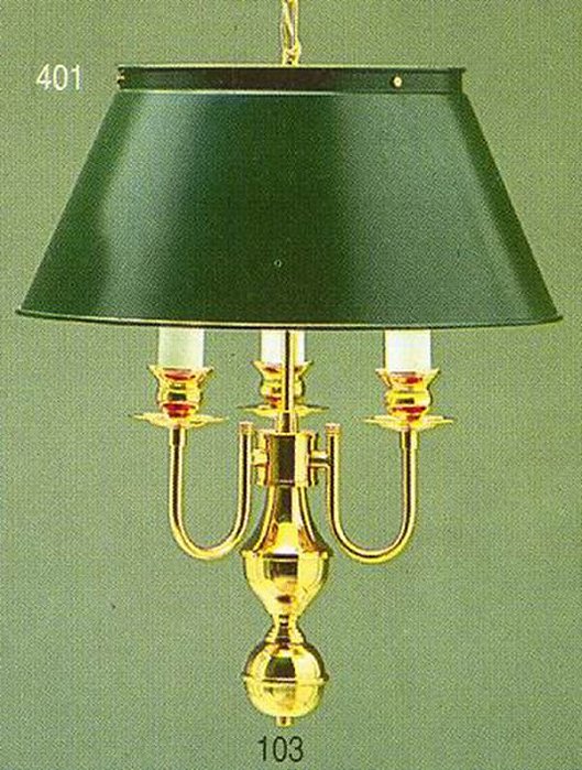 Pendente Inglês Vintage Curvo Dourado Cúpula Colorida 3 Lâmpadas 40x53 Golden Art E-27 T011 Salas e Hall