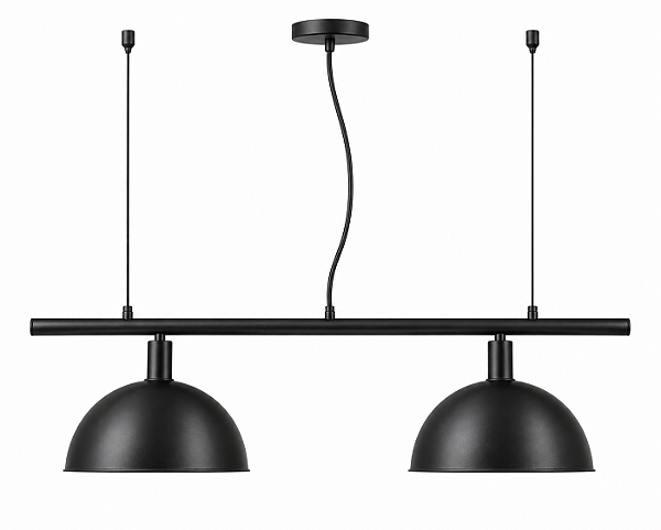 (Pintura) Lustre Bilhar Golden Art T143-2PI 1/2 Bola 2 Cúpulas 90cm 2xE27