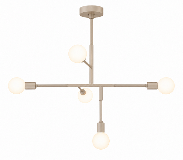 (Pintura) - Lustre Golden Art Five 83x56cm 5xE27 T1550PI