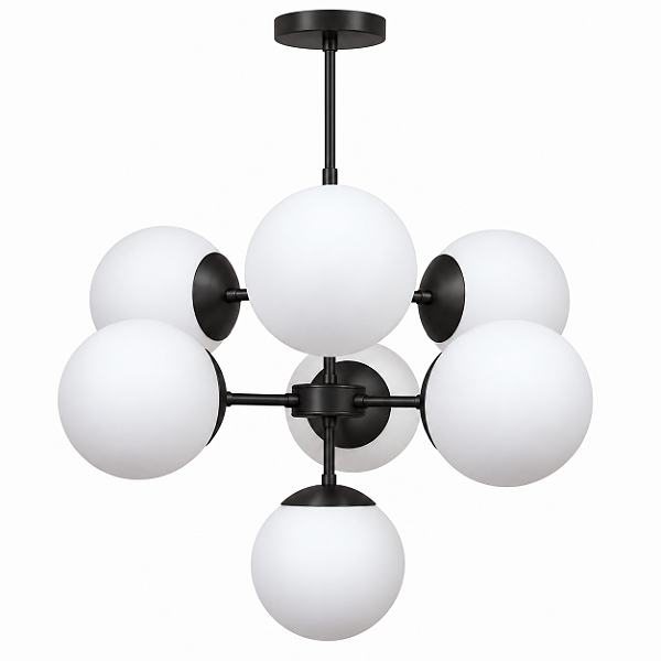 (Pintura) - Lustre Golden Art Balls 7 Bolas Ø20cm 2 Andares 7xE27 T2050-7PI