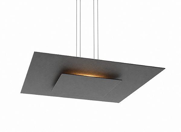 Pendente Golden Art Dawn Quadrado 50x50cm LED Pintura T5025-50PI