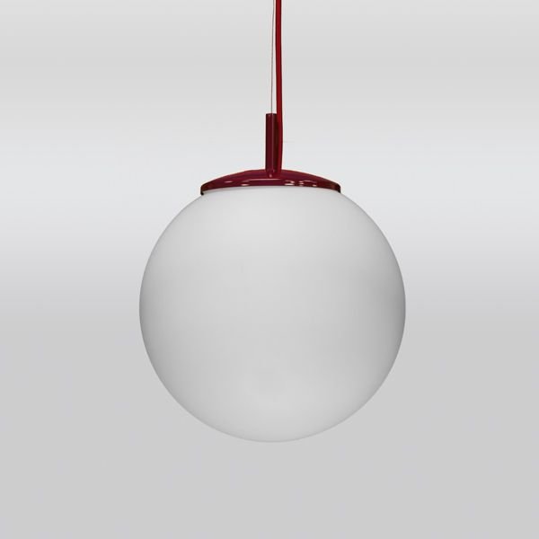 Pendente Vertical Bola Opalina Vidro Leitoso Cabo Regulável Ø30cm Golden Art E-27 T755-30 Entradas e Salas