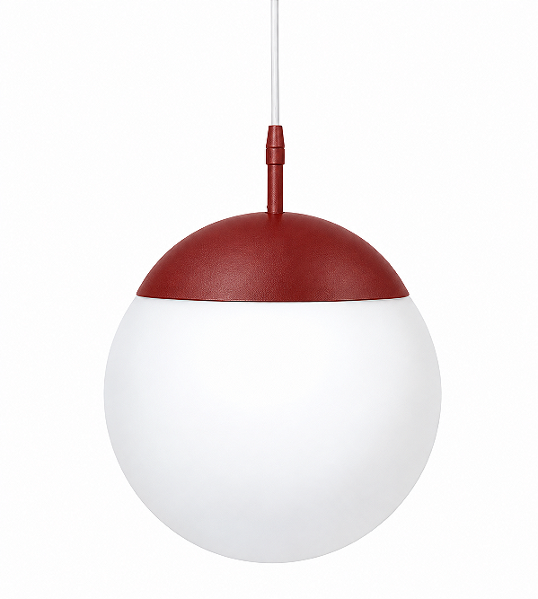 (Pintura) Pendente Bola Opalina Ø35cm Golden Art T755-35PI Vidro Leitoso E-27 Entradas e Salas