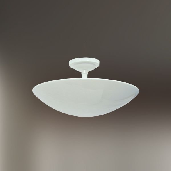 Plafon Sobrepor Redondo Curvo Alumínio Branco Ø30 Golden Art E-27 T289-30 Cozinhas e Lavabos