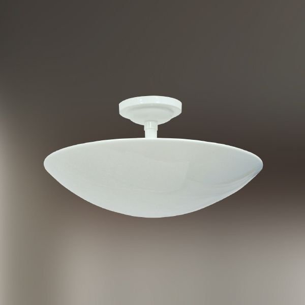 Plafon Sobrepor Oval Branco Alumínio Ø35 Golden Art E-27 T289-35 Salas e Cozinhas