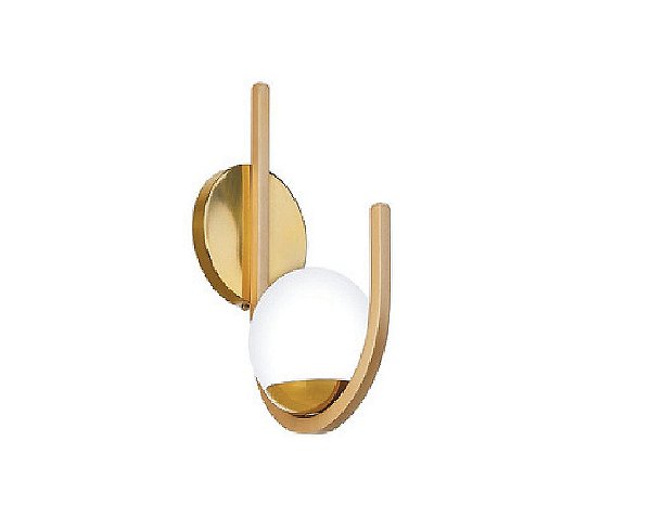 Arandela Old Artisan AR5306  Redonda Curva Esfera Bola De Vidro Moderna Dourado Cores (1 - G9) A-420XL-120XP-120