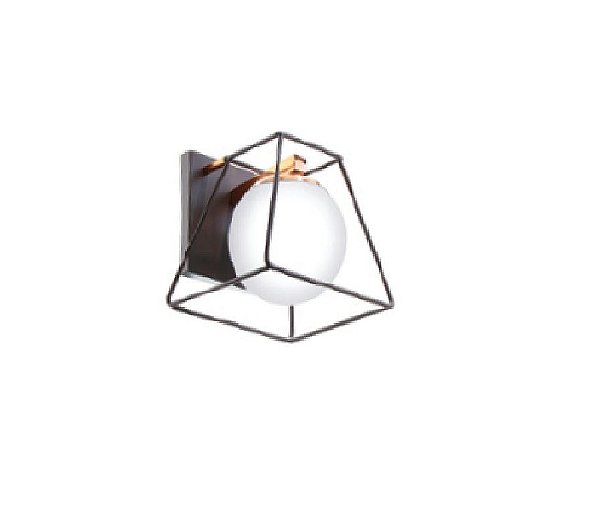 Arandela Old Artisan AR5284 Aramada Triangular Redondo Esfera Bola De Vidro Moderno Cobre Preto Cores (1 - G9) A-210XL-200XP-220