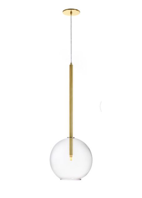 Pendente Bolha Vidro Vertical Alumínio Dourado 80x25cm Old Artisan 1x G9 Halopin Bivolt PD-5222 Mesas e Entradas