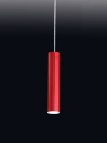 Pendente Tubo Redondo Vertical Alumínio Vermelho 30x7,6cm Old Artisan 1x PAR20 Bivolt PD-5003 Entradas e Cozinhas