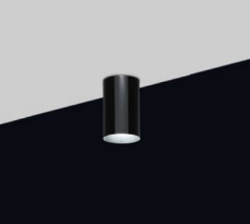 Plafon Tubo Redondo Vertical Alumínio Preto 12,5x6,4cm Old Artisan 1x GU10 Dicróica EMB-5000A Balcões e Mesas