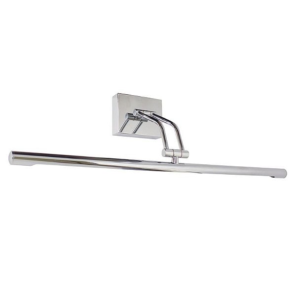 Arandela Para Espelho Quadro Interna Tubular Inox Cromada Calha Slim 60cm Golden Art Led P379-A-60 Banheiros e Salas