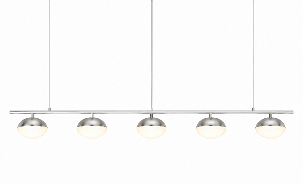 (Pintura) Lustre Avelã LED 5 Foco Moderno Alumínio Branco 120cm Golden Art 5x LED 3 Watts T1800-5 Mesas e Balcões