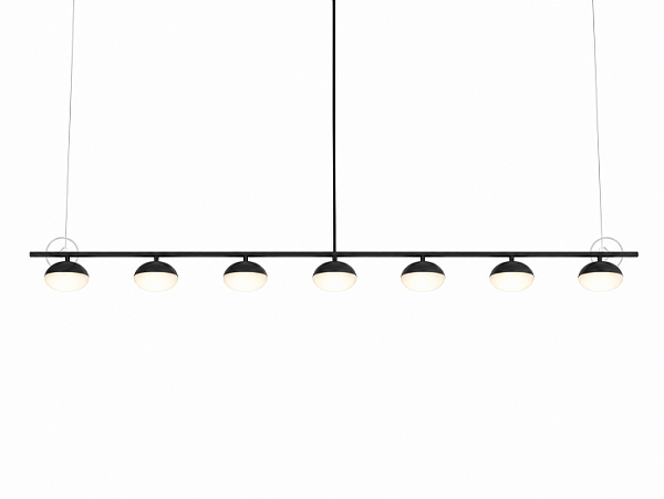 (Pintura) Pendente Golden Art Avelã 7 LEDs 3W 170x12x11cm T1800-7PI