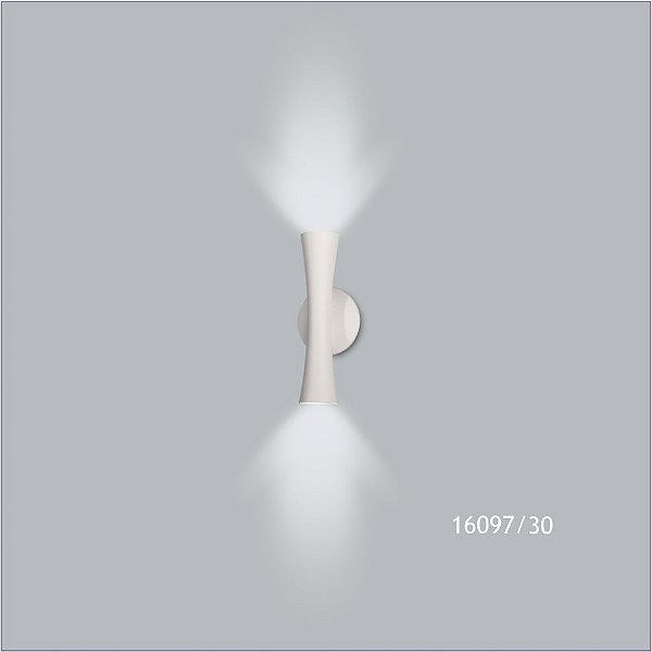 Arandela Corneta Peq Foco Duplo Metal 30x12cm Usina Design 2x GU10 Dicróica Bivolt 16097-30 Salas e Entradas