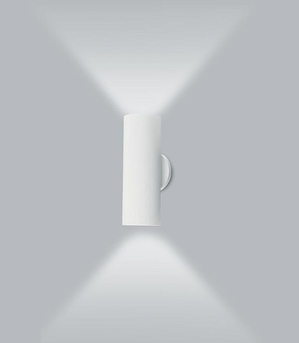 Arandela Ducto M Tubular Vertical Metal Branco 40x11cm Usina Design 2x Lâmpada E27 Bivolt 16257-40 Salas e Entradas