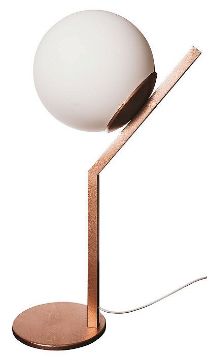 Abajur ANGULAR Usina Design 16457/14 Moderno com GLOBO Vidro Ø14cm x 29x52cm 1 E27.G45