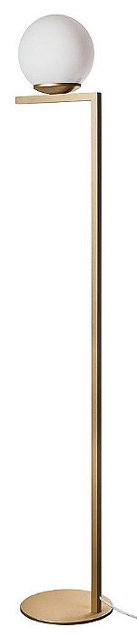 COLUNA ANGULAR 16458/1 Usina Design Luminária Chão com GLOBO Vidro Ø20CM 1E27 1,53m x 26cmØ