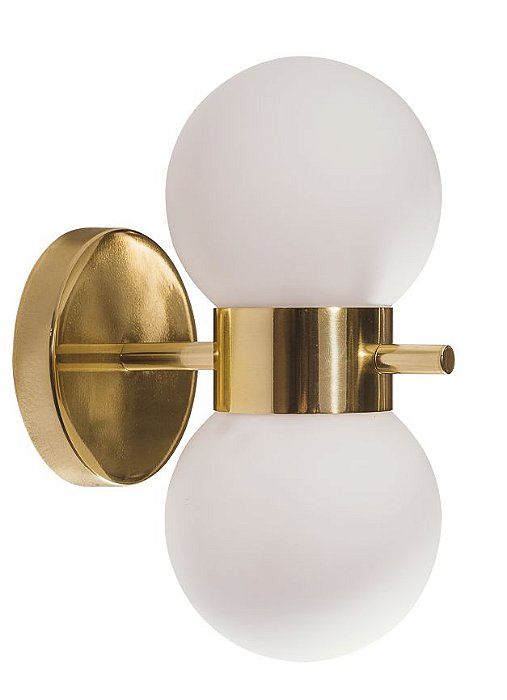 ARANDELA ORFEU 16616/2 Design Moderno Haste Globo Vidro Ø12x26x26 02 - G9