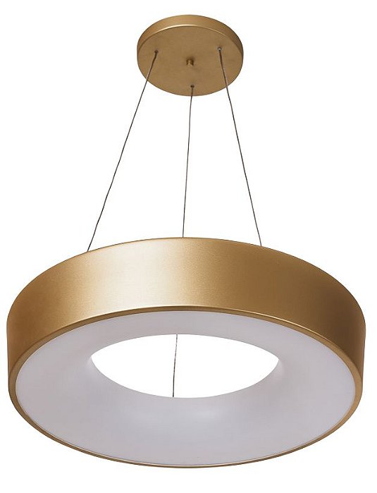 Pendente DÂNDI Redondo Usina Design LED Frio Difusor EM ACRI. Ilum. Direta Indireta Vazado x Ø44 X 9cmX1000 x LED20,5W 4000K/BIVOLT 19002/44 LED4