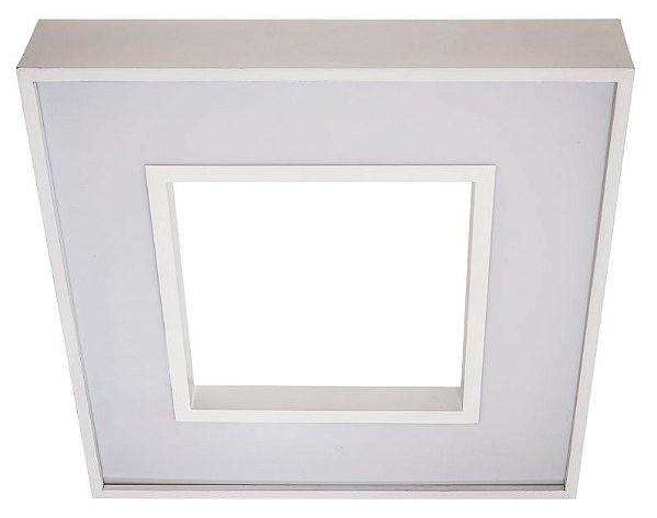 Plafon BELIZE Usina LED Quente Difusor EM ACRILICO Ilum. Direta e Indireta x 48x48cm x LED36,8W 3000K/BIVOLT