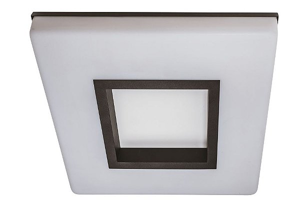 Plafon VIVAZ 19020/46 LED3 Usina design LED 3000k Difusor Acrilico Quadrado Ilum. Direta Indireta x 460x460 x LED36,8W 3000K/BIVOLT