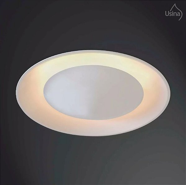 Plafon Embutito Recuado Acrílico Bivolt Ø30 Eclipse Redondo Curvo Usina Design G9 231/3 Cozinhas e Salas