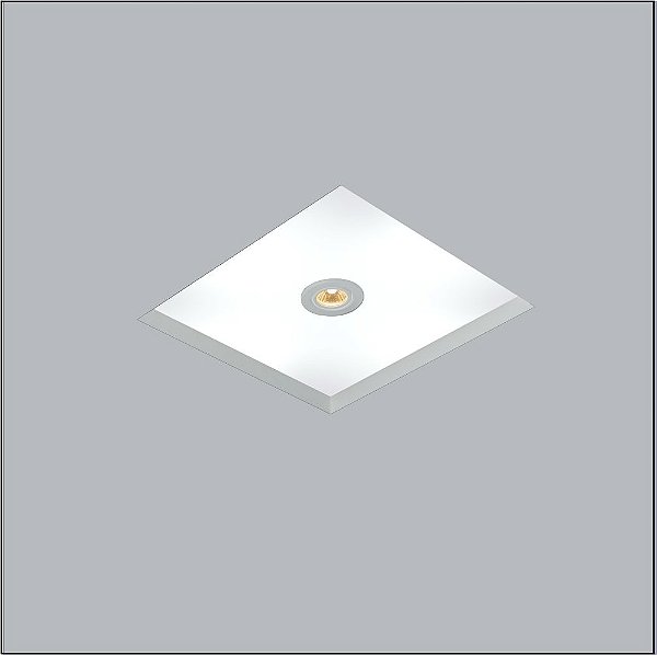 Plafon Now Frame Embutido Quadrado Acrílico 23x23cm Usina Design 2x E27/ 1 GU10 Bivolt 30080-22 Salas e Quartos