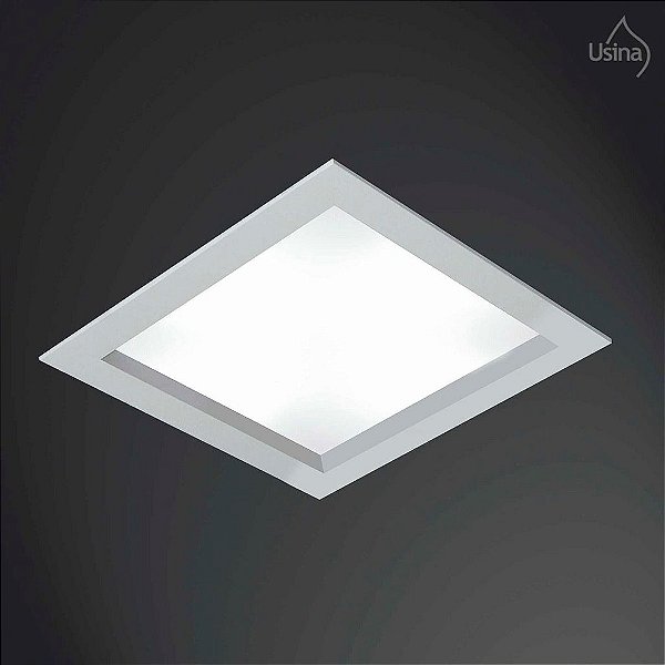 Plafon Embutido Quadrado Bivolt 32x32 Magnum Usina Design E-27 3600/32 Quartos e Salas