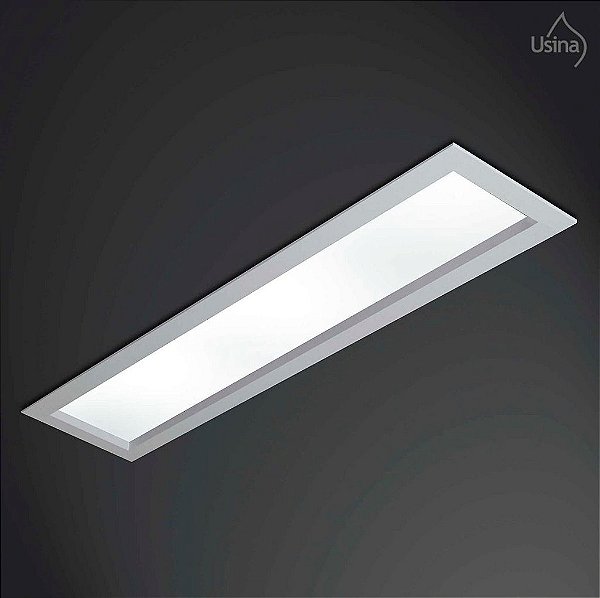Plafon Embutido Retangular Luminária Bivolt 11x65 Magnum Usina Design T8 3610/65 Cozinhas e Salas
