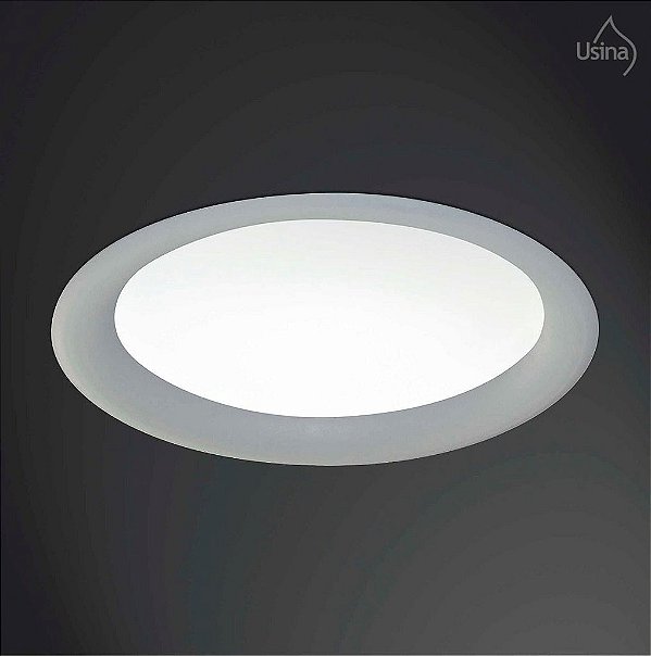 Plafon Embutido Redondo Acrílico Bivolt 32x32 Ruler Usina Design E-27 3700/32 Cozinhas e Salas