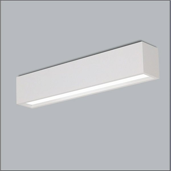 Plafon Retangular Alumínio Fosco Acrílico 12x128 Tropical Usina Design T8 4005/125f Salas e Quartos