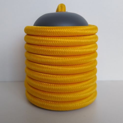 Cabo Eletrico PP Tecido Amarelo para Luminárias Decorativo p/ Aumentar Tamanho  2x 0,50mm 300v (10 metros)