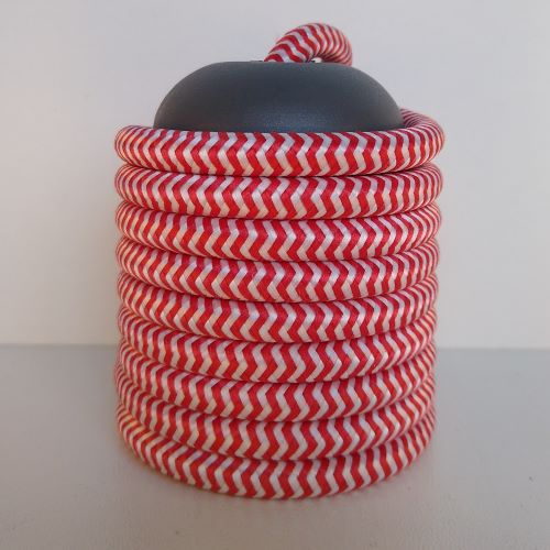 Cabo Eletrico PP Tecido Branco Vermelho  para Luminárias Decorativo p/ Aumentar Tamanho  2x 0,50mm 300v (10 metros)