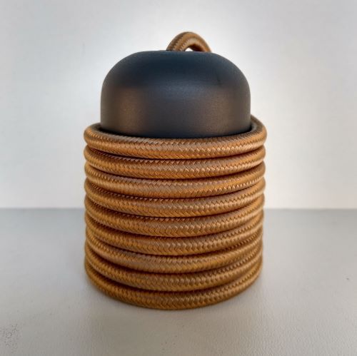 Cabo Eletrico PP Tecido Castor  para Luminárias Decorativo p/ Aumentar Tamanho  2x 0,13mm 300v (10 metros)