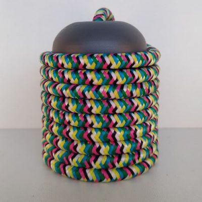 Cabo Eletrico PP Tecido Colorido  para Luminárias Decorativo p/ Aumentar Tamanho  2x 0,50mm 300v (10 metros)