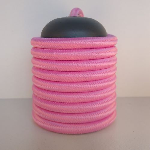 Cabo Eletrico PP Tecido Rosa Fucsia  para Luminárias Decorativo p/ Aumentar Tamanho  2x 0,50mm 300v (10 metros)