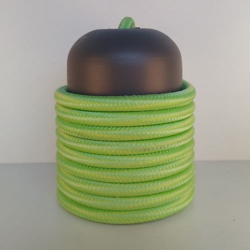 Cabo Eletrico PP Tecido Verde Claro  para Luminárias Decorativo p/ Aumentar Tamanho  2x 0,13mm 300v (10 metros)