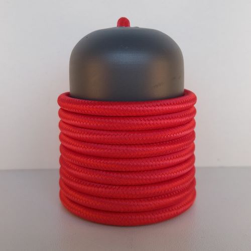 Cabo Eletrico PP Tecido Vermelho  para Luminárias Decorativo p/ Aumentar Tamanho  2x 0,13mm 300v (ROLO 100 metros)