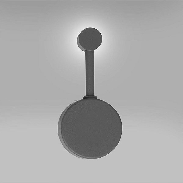 Arandela Alumínio Dueluci Ponto 600 Luz Moderno Geometrico Haste Redondo L6,5 x P5,5 x A10,5cm  - 1 x Led 1W 3000K    (BIVOLT)